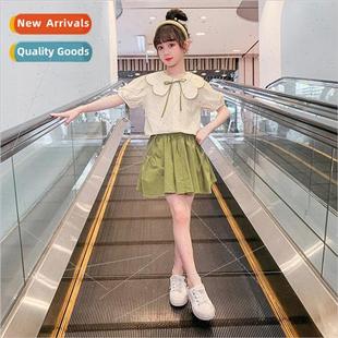 2023 suit new 适用eign clothi Girls childrens summer