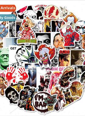 50 Horror Movie Image Mashup Stickers Thriller Character Doo