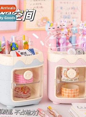 Creative cartoon multi-compartment piggy pen holder student