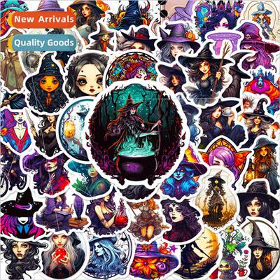 50 Gothic Witch Kids Doodle Stickers ggage Laptop Decoration