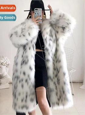 2022 Faux Fur Coat Womens Korean  of the long section withou