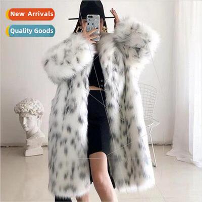 2022 Faux Fur Coat Womens Korean  of the long section withou