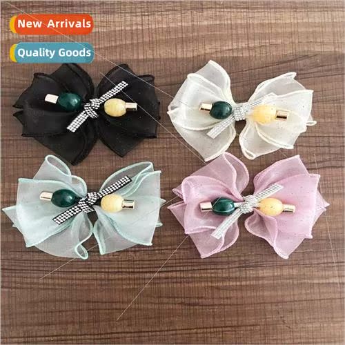 Shoe flower rhinestone new locking yarn bow shoes shoes acce