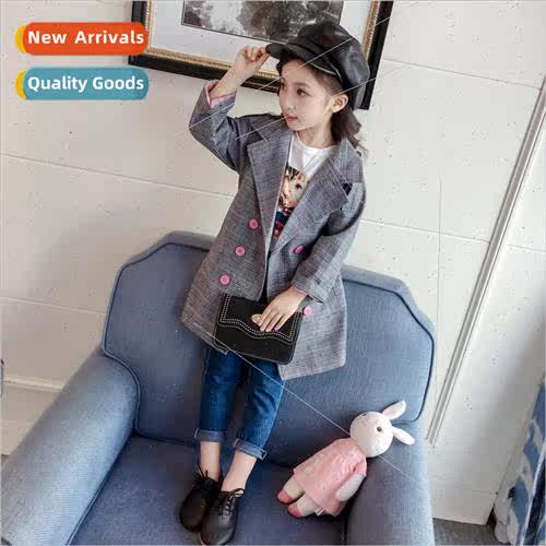 2023 fall new girls nch coat jacket Korean  of the double-br