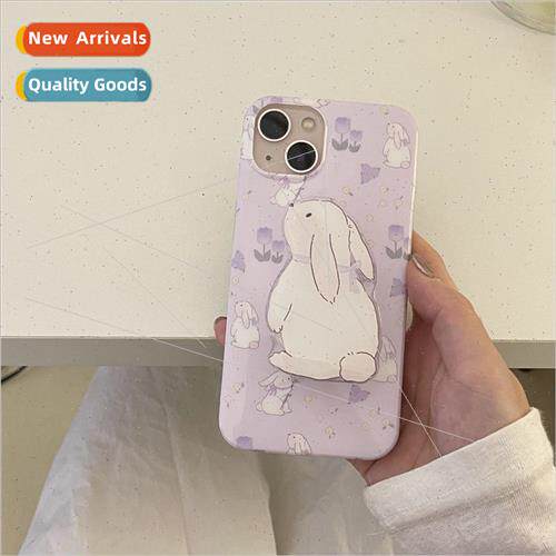 Full Screen Flower Bunny Stand 适用 Apple 14Pro Case iPhone