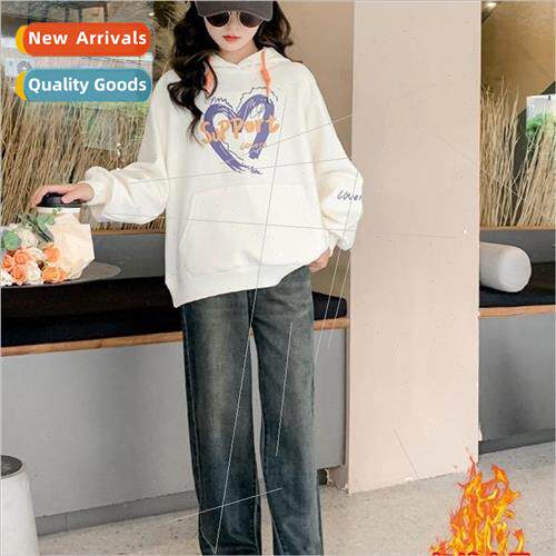 Girls sweater fall and winter  2023 new 适用eign childrens f