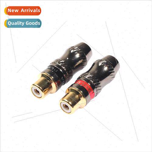 Zinc alloy shell gold-plated head assembled RCA female lotus