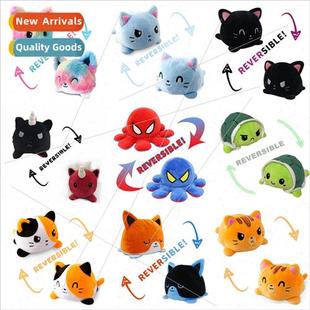 sided doll animal new expression double toy plush cat Flip