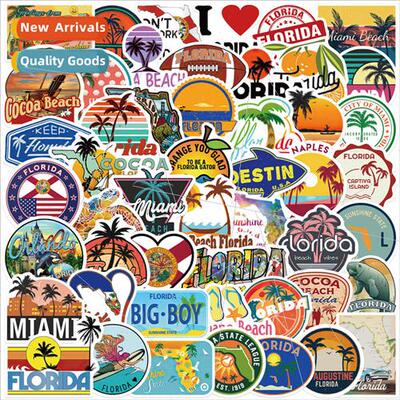 50 New Florida Graffiti Stickers Personalized Decoration gga