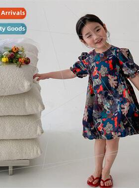 Korean childrens clothing 2023 summer childrens dresses new