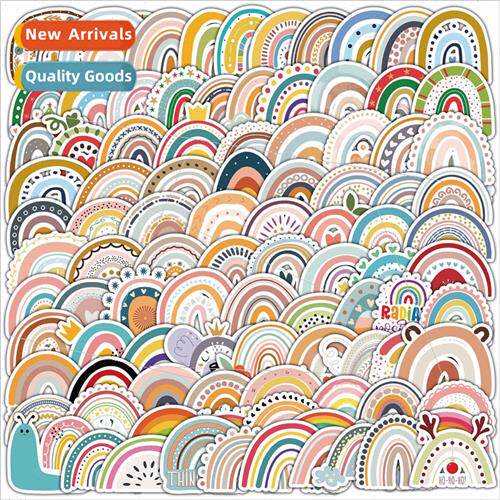 100 Bohemian rainbow stickers car water cup refrigerator dec