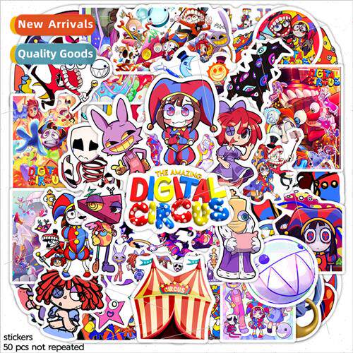 60 pcs of the amazing digital circus cartoon stickers
