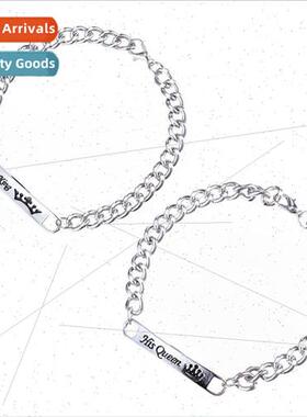 couple bracelet jewelry bracelet her king his queen accessor