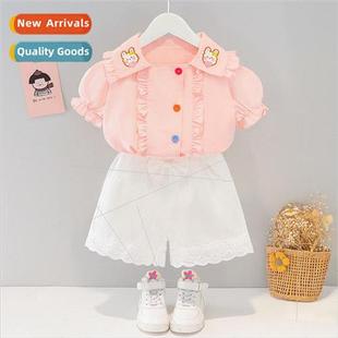 the childrens clothing Summer short girls sleeved Korean