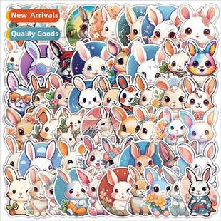 cute rabbit skateboard pcs stickers graffiti series