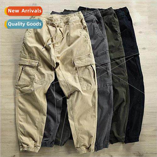 Work pants mens  spring and fall work clothes Japanese loose