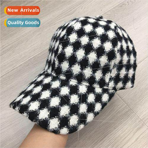 Autumn and winter checkerboard plaid warm wild duck tongue c