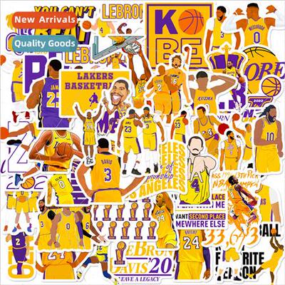 50 NBA-Lakers Stickers Basketball Lakers 24 Bryant Black Mam