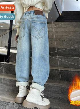 Girls pants fall and winter  2023 new 适用eign- middle and l