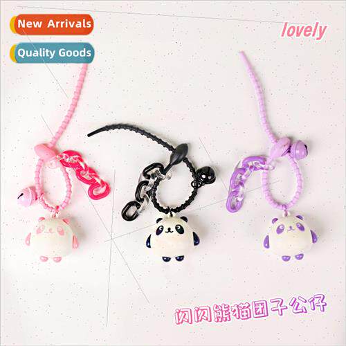 China panda baby keychain flash panda cute cute pet bag char