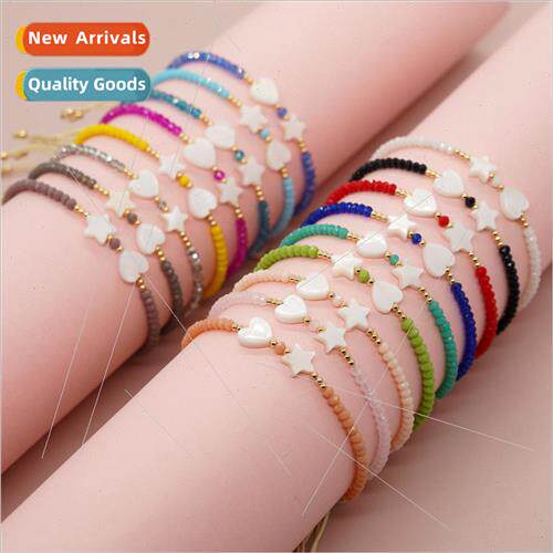Dopamine colored crystal beads hand jewelry handmade beaded