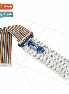 Raspberry Pi 4B/3B+ GPIO board + Rainbow 40P cable + breadbo