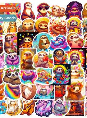 50 cartoon sloth children stickers cell phone computer cute