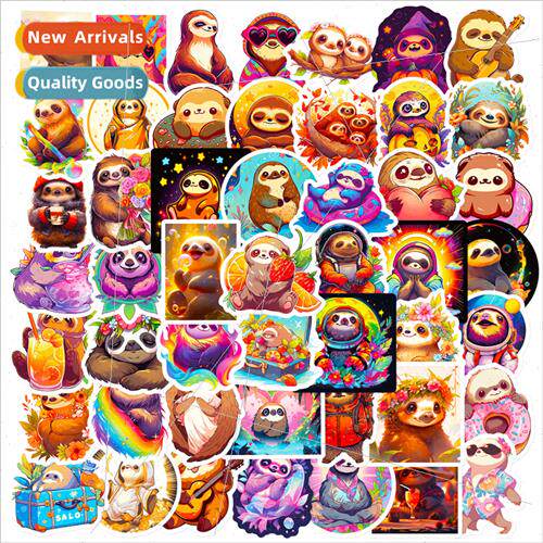 50 cartoon sloth children stickers cell phone computer cute