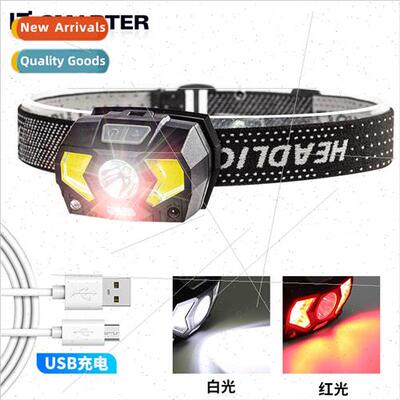 USB rechargeable strong light waterproof LED sensor headlamp