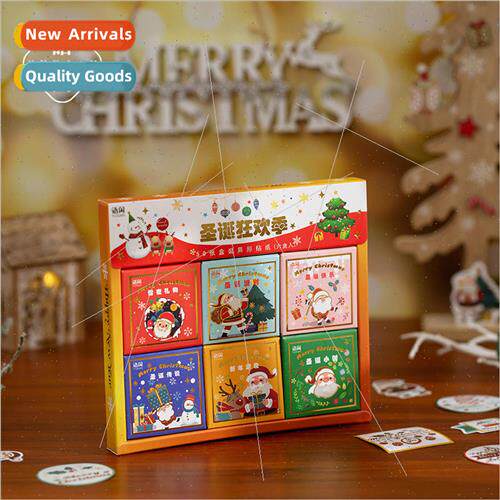 Stamping seal stickers Christmas carnival season series retr