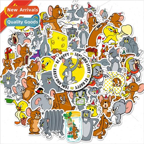 50 pcs of cat and mouse cartoon animation cell phone sticker