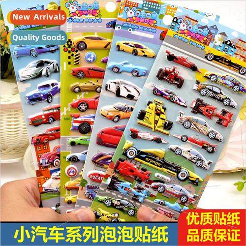 Racing car stickers car 3d bubble stickers boys baby childre