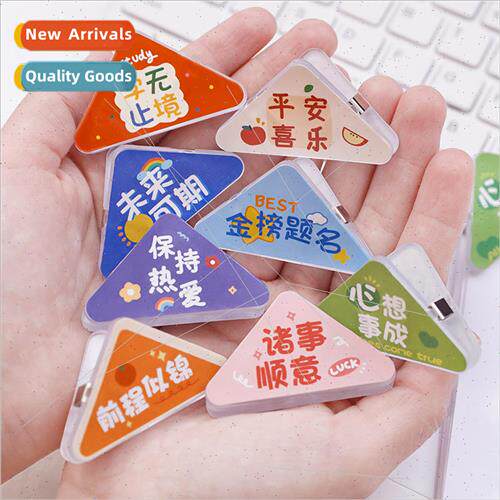 Creative inspirational text triangle clip student pp note ho