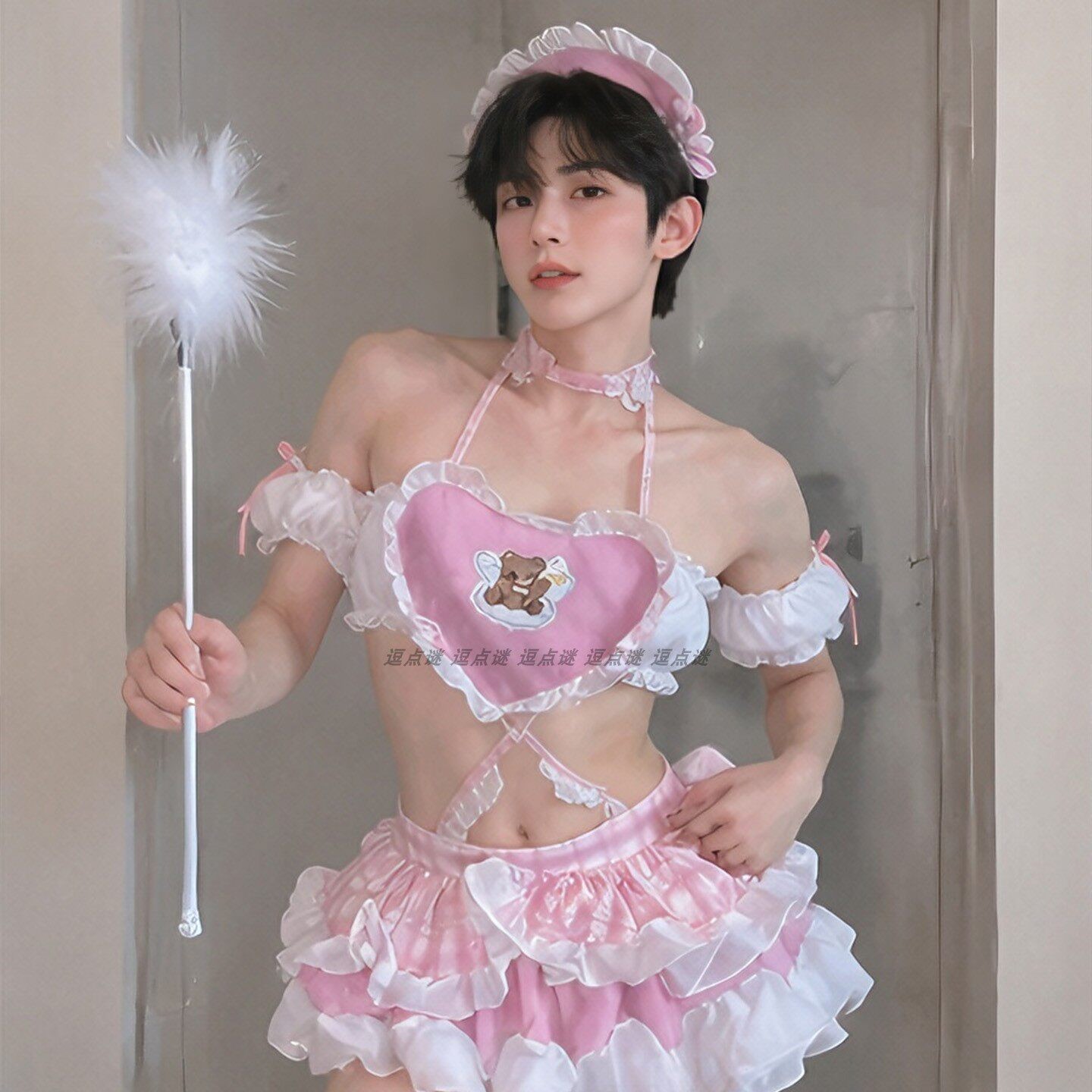 男生qq套装2026新款性感男仆俏皮可爱制服纯欲诱惑连身免脱套装男