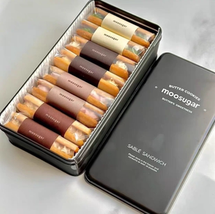 上海Moosugar白脱夹心饼干生巧榛子香蕉下午茶moosuger牛轧糖礼盒