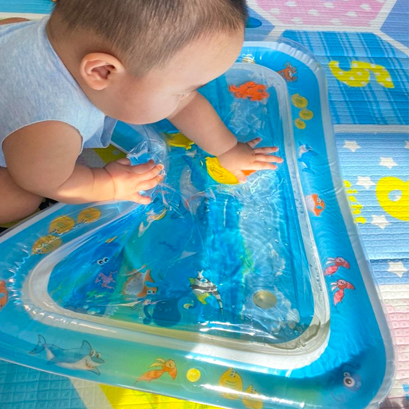宝宝海洋世界爬行玩具学爬神器婴儿抬头练习引导拍拍趴水垫6个月3-封面