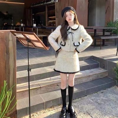 香风套装撞色两件套气质名媛