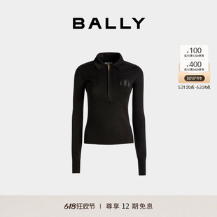 6305209 BALLY 巴利女士黑色羊毛针织衫