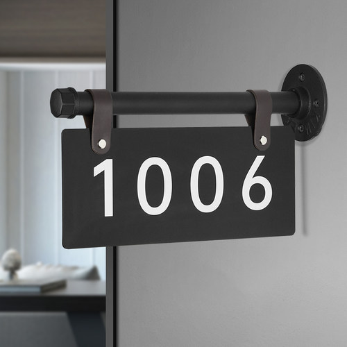 工业风亚克力双面侧挂门牌号定制