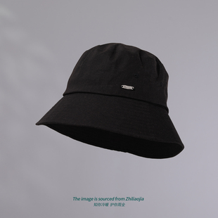 知了家春夏棉麻渔夫帽亚麻女日系盆帽显脸小透气遮阳防晒百搭帽男