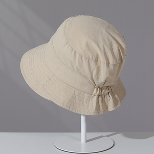 日系渔夫帽女夏百搭遮阳帽薄款太阳帽早春盆帽速干新款帽子可卷边