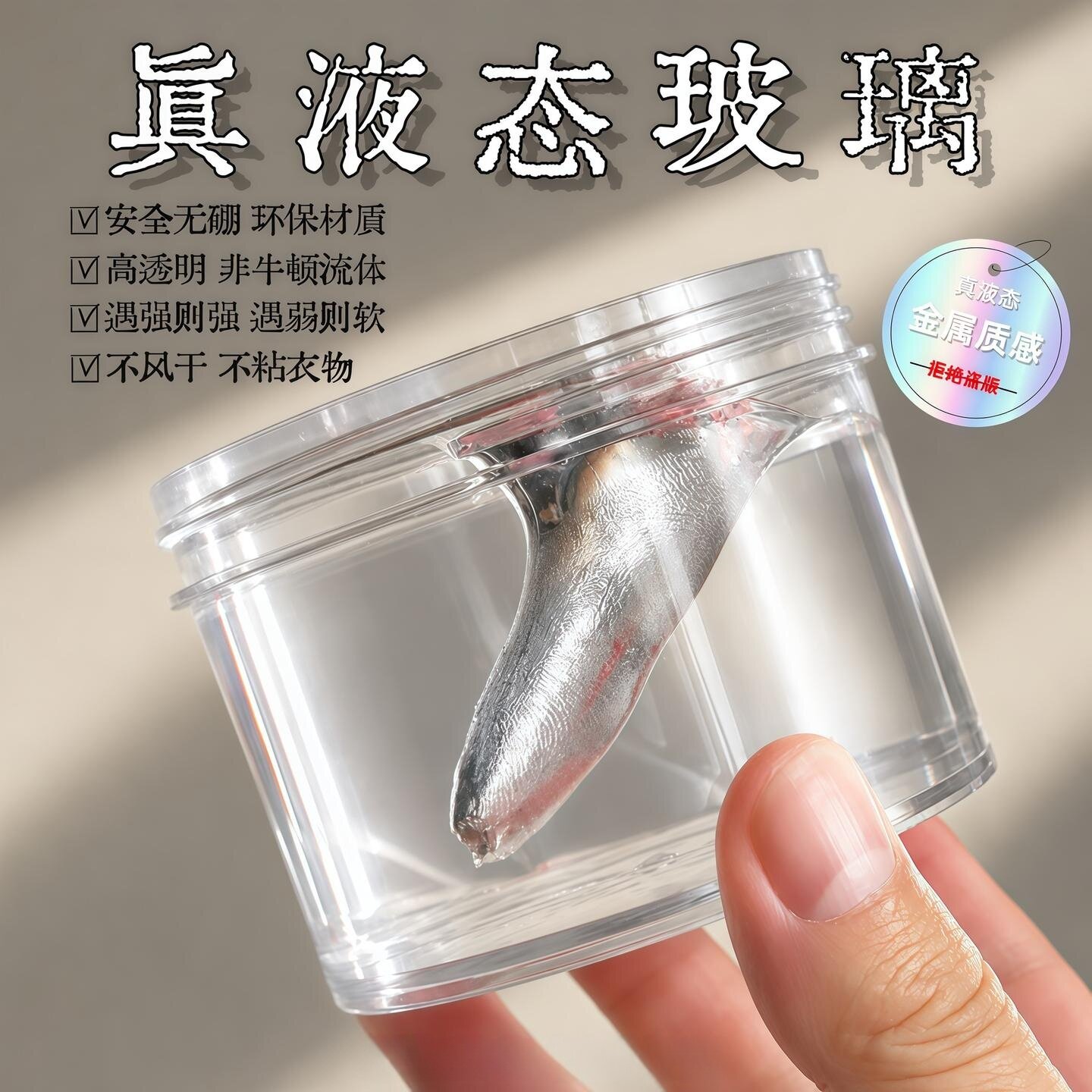 超透金属液态玻璃泥起泡胶史莱姆