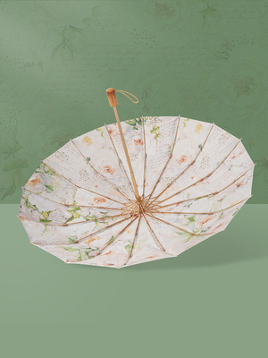 费乐德晴雨两用双层防晒雨伞16骨加固加厚大遮阳伞超强防紫外线伞