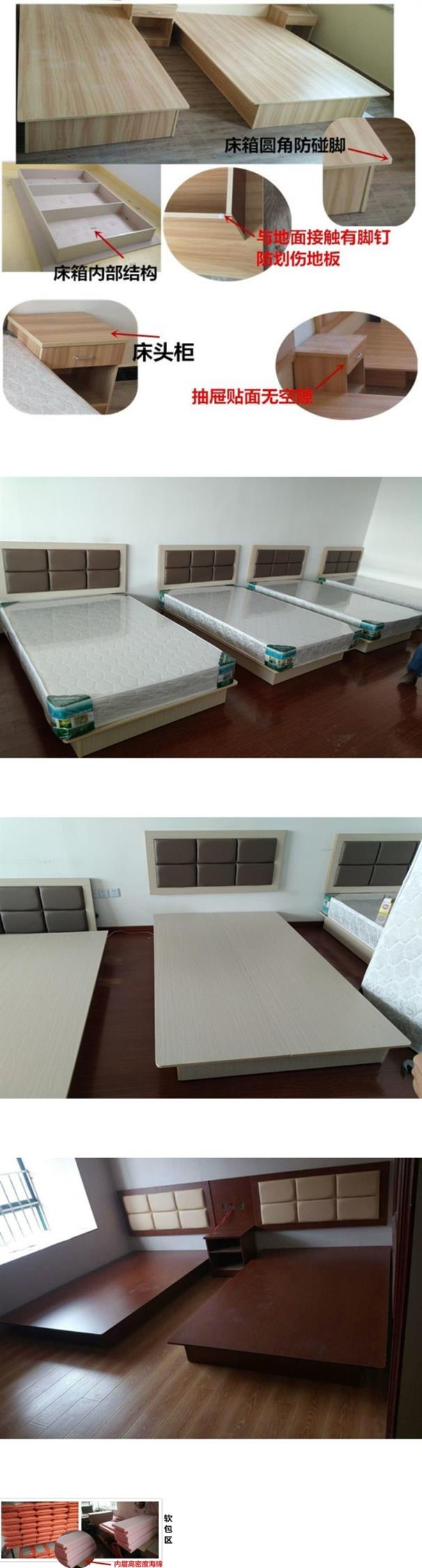 Giường khách sạn phòng khách sạn nội thất khách sạn tiêu chuẩn phòng đầy đủ bộ kinh doanh tùy chỉnh căn hộ 1,2 m giường khách sạn - Nội thất khách sạn kệ tivi đẹp