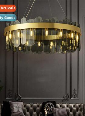 Post-modern chelier light luxury copper living room lights m