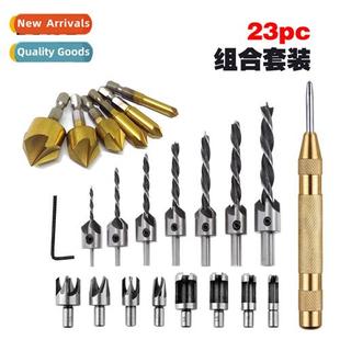 punch Tri Plug 23pc cutter drill center woodworking Hole tip