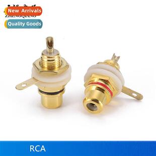 RCA lotus female socket audio audio amplifier gold-plated lo