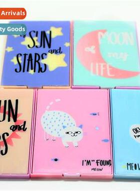 s new creative small mirror comb set  plastic carto makeup m