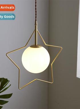 Ins brass star lamp Scinavian entrance checkroom bedside per