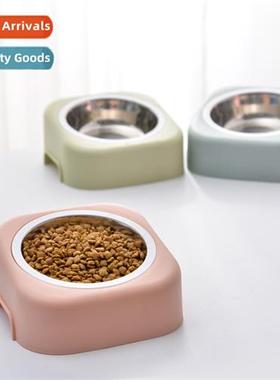 Slanting stainless steel pet bowl canine  cat universal dog